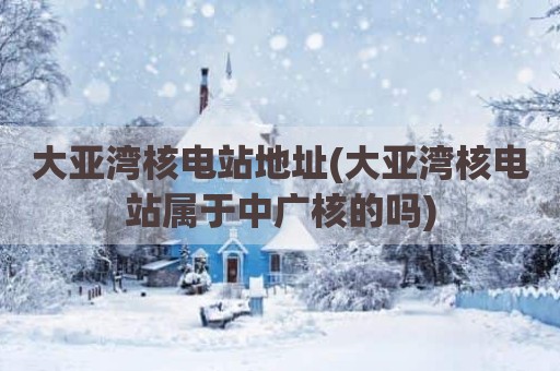 大亚湾核电站地址(大亚湾核电站属于中广核的吗)