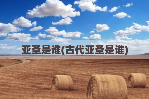 亚圣是谁(古代亚圣是谁)