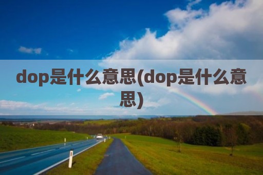 dop是什么意思(dop是什么意思)