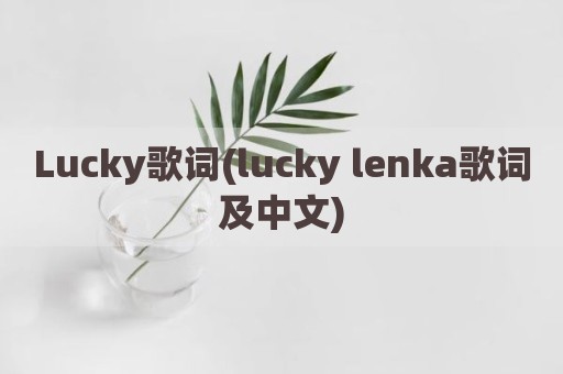 Lucky歌词(lucky lenka歌词及中文)