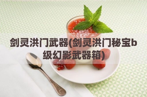 剑灵洪门武器(剑灵洪门秘宝b级幻影武器箱)