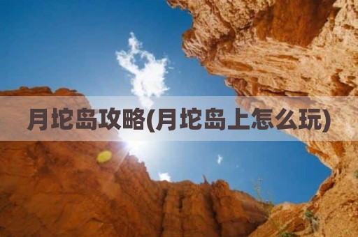 月坨岛攻略(月坨岛上怎么玩)