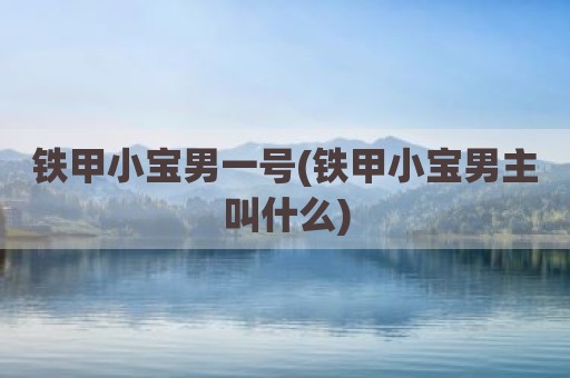 铁甲小宝男一号(铁甲小宝男主叫什么)