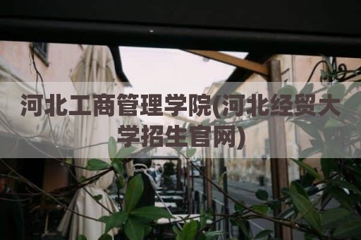 河北工商管理学院(河北经贸大学招生官网)