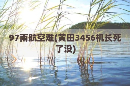 97南航空难(黄田3456机长死了没)