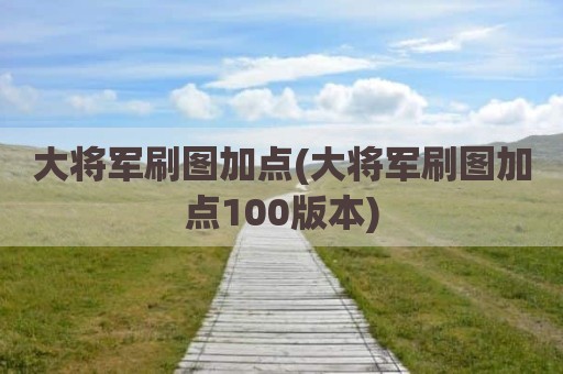大将军刷图加点(大将军刷图加点100版本)