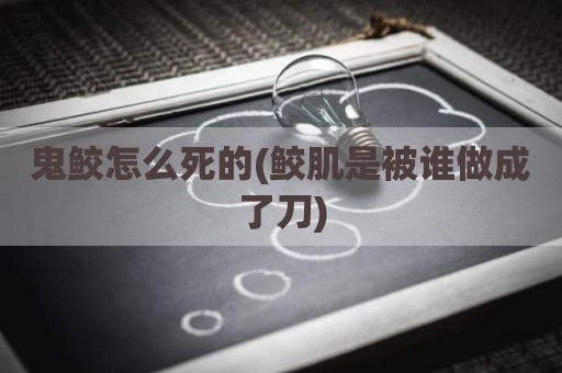 鬼鲛怎么死的(鲛肌是被谁做成了刀)