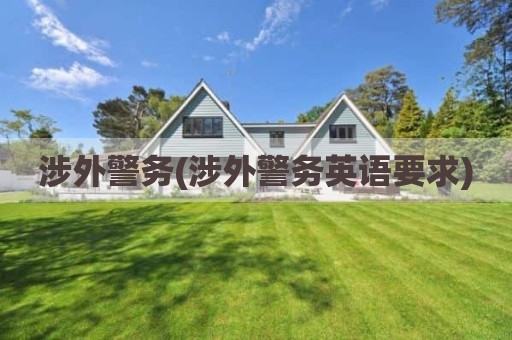 涉外警务(涉外警务英语要求)