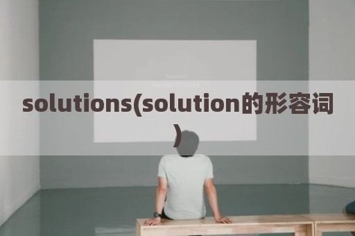solutions(solution的形容词)