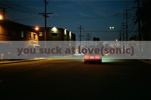 you suck at love(sonic)