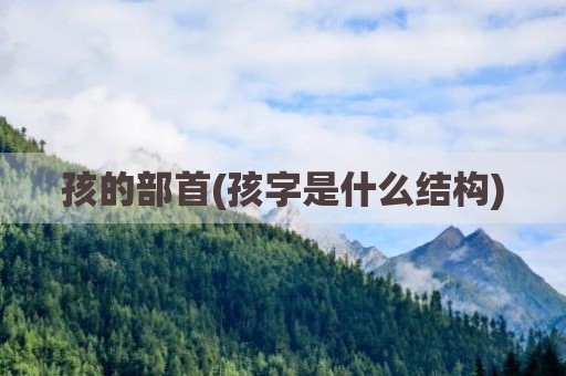 孩的部首(孩字是什么结构)