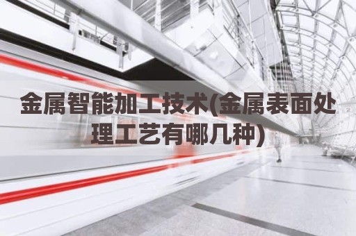 金属智能加工技术(金属表面处理工艺有哪几种)