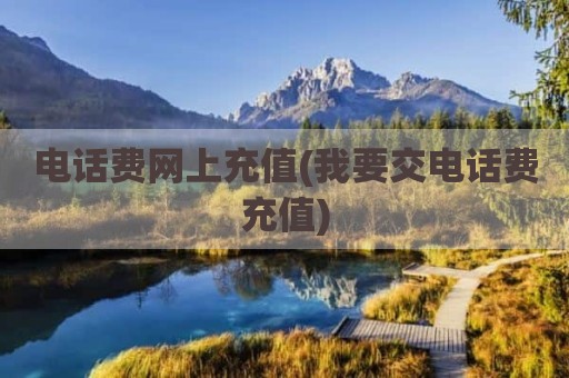 电话费网上充值(我要交电话费充值)