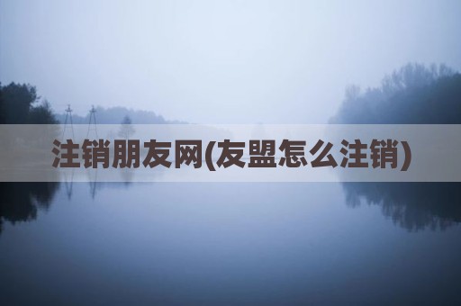 注销朋友网(友盟怎么注销)