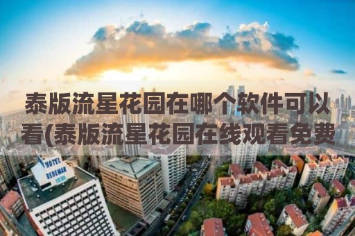 泰版流星花园在哪个软件可以看(泰版流星花园在线观看免费观看)