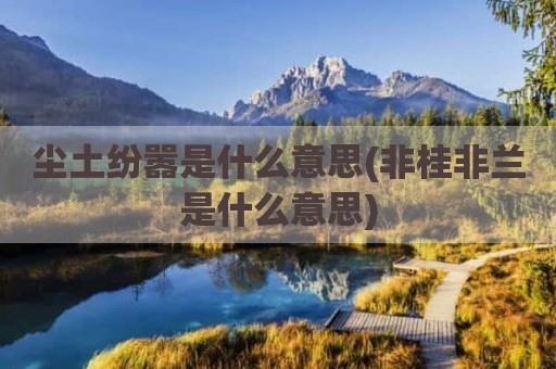 尘土纷嚣是什么意思(非桂非兰是什么意思)