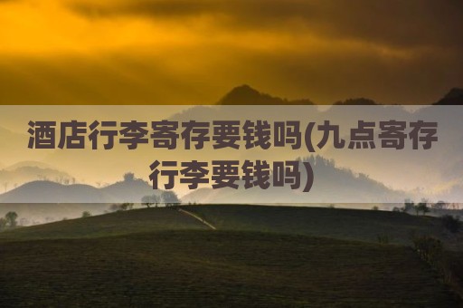 酒店行李寄存要钱吗(九点寄存行李要钱吗)