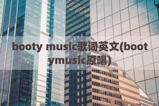 booty music歌词英文(bootymusic原唱)