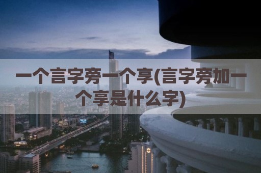 一个言字旁一个享(言字旁加一个享是什么字)