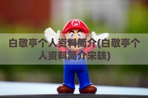 白敬亭个人资料简介(白敬亭个人资料简介宋轶)
