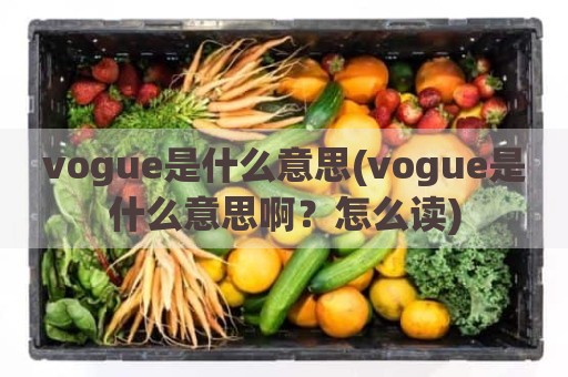vogue是什么意思(vogue是什么意思啊？怎么读)