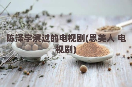 陈泽宇演过的电视剧(思美人 电视剧)