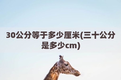 30公分等于多少厘米(三十公分是多少cm)