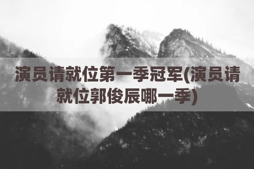 演员请就位第一季冠军(演员请就位郭俊辰哪一季)