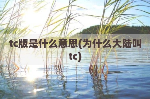 tc版是什么意思(为什么大陆叫tc)