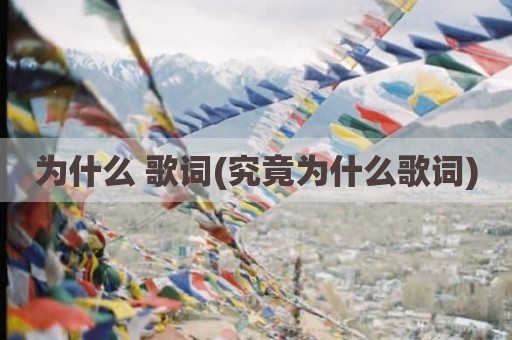 为什么 歌词(究竟为什么歌词)