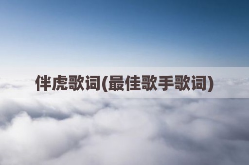 伴虎歌词(最佳歌手歌词)