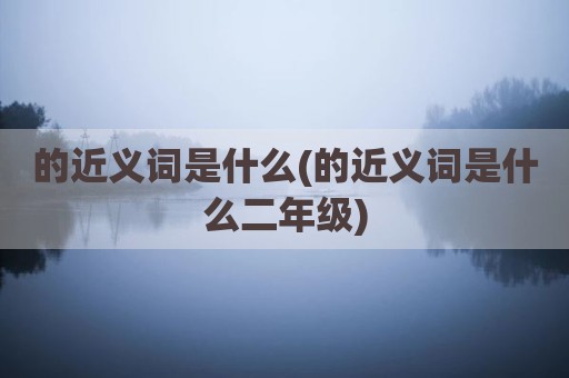 的近义词是什么(的近义词是什么二年级)