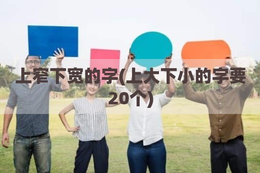 上窄下宽的字(上大下小的字要20个)