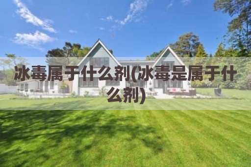 冰毒属于什么剂(冰毒是属于什么剂)