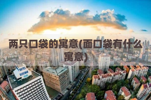 两只口袋的寓意(面口袋有什么寓意)