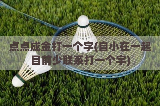 点点成金打一个字(自小在一起目前少联系打一个字)