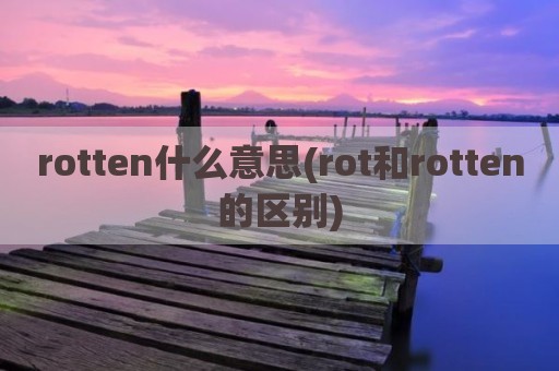 rotten什么意思(rot和rotten的区别)