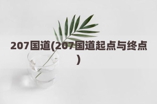 207国道(207国道起点与终点)