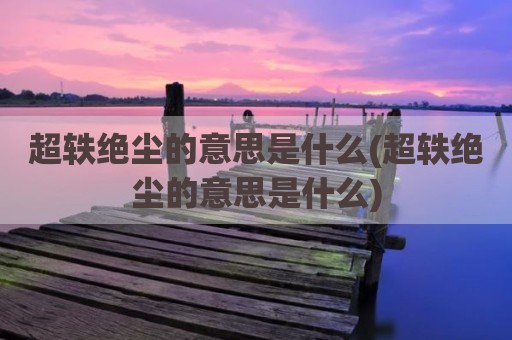 超轶绝尘的意思是什么(超轶绝尘的意思是什么)