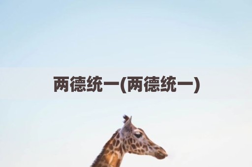 两德统一(两德统一)