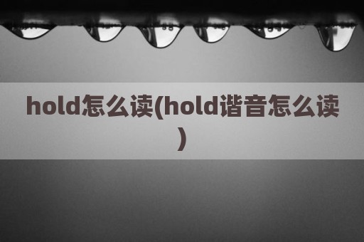 hold怎么读(hold谐音怎么读)