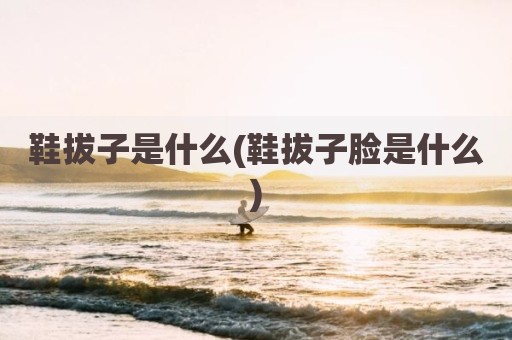 鞋拔子是什么(鞋拔子脸是什么)