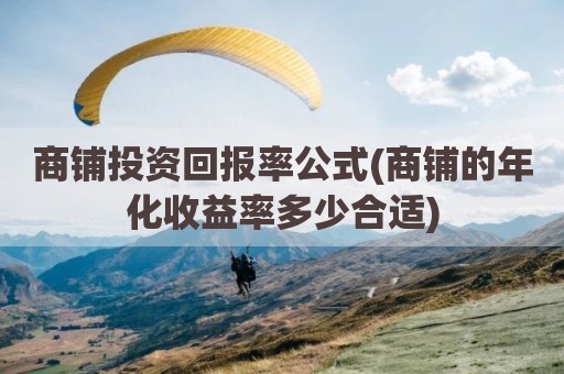 商铺投资回报率公式(商铺的年化收益率多少合适)