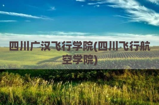 四川广汉飞行学院(四川飞行航空学院)