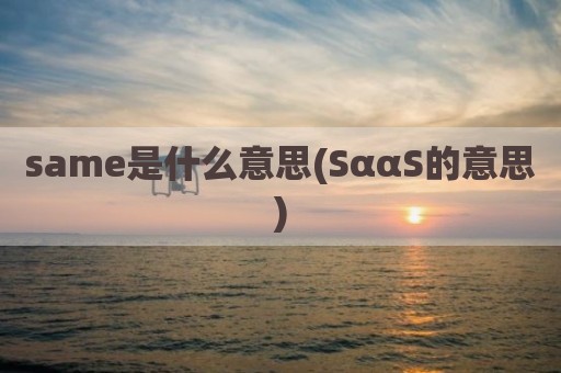 same是什么意思(SααS的意思)