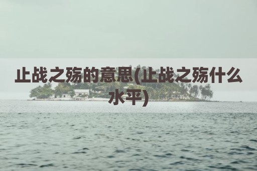 止战之殇的意思(止战之殇什么水平)