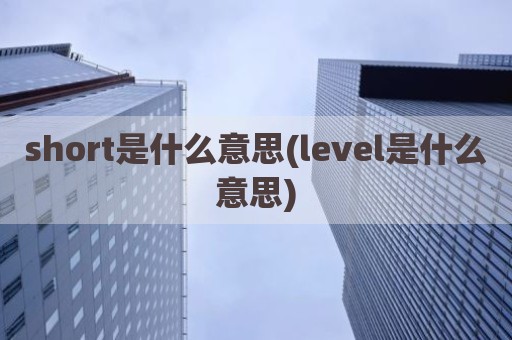 short是什么意思(level是什么意思)