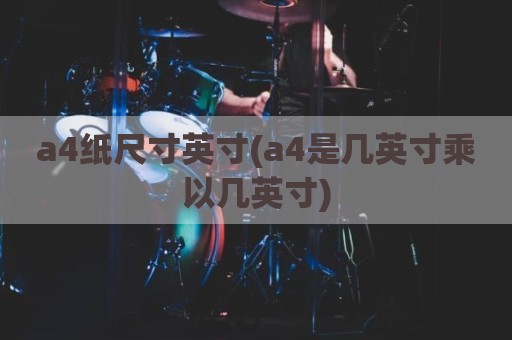 a4纸尺寸英寸(a4是几英寸乘以几英寸)