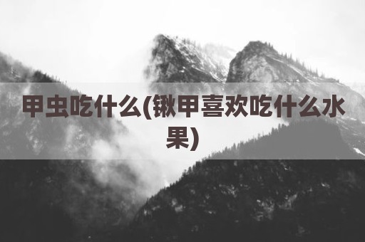 甲虫吃什么(锹甲喜欢吃什么水果)