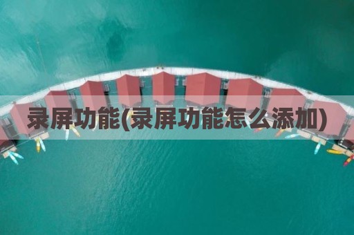 录屏功能(录屏功能怎么添加)